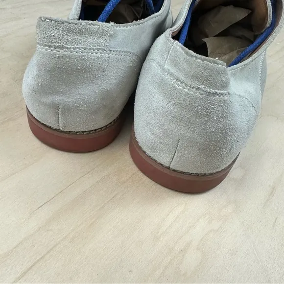 ALDO Light Gray Suede Shoes with Blue Laces