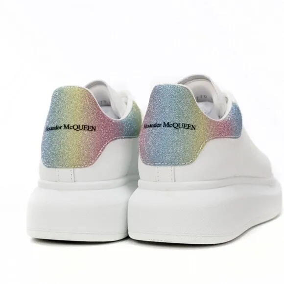 Alexander McQueen sneakers, colored diamonds, women's casual shoes