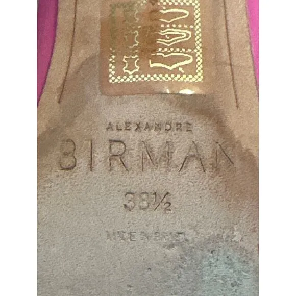 Alexandre Birman Hot Pink Lilla Leather Slide Sandal Size US 8.5 IT 38.5