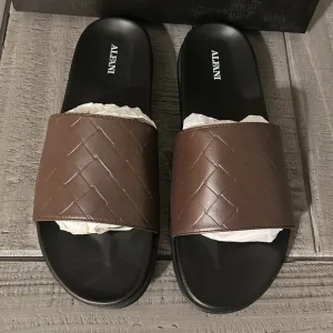 Alfani Men's Atlas Slide Sandal, - Brown size 11M size 12M