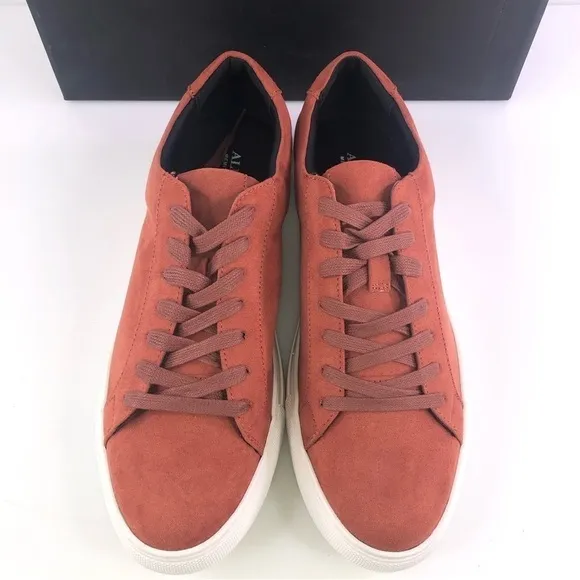 ALFANI Men's Grayson Suede Lace-Up Sneakers Rust New Shoes