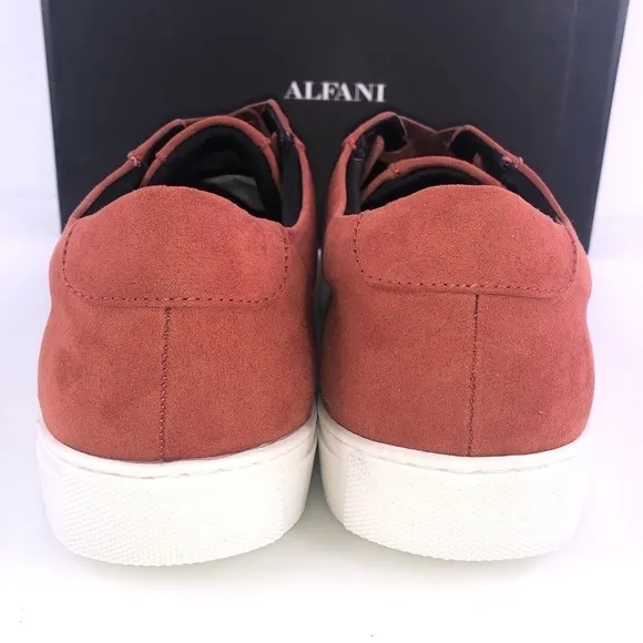 ALFANI Men's Grayson Suede Lace-Up Sneakers Rust New Shoes
