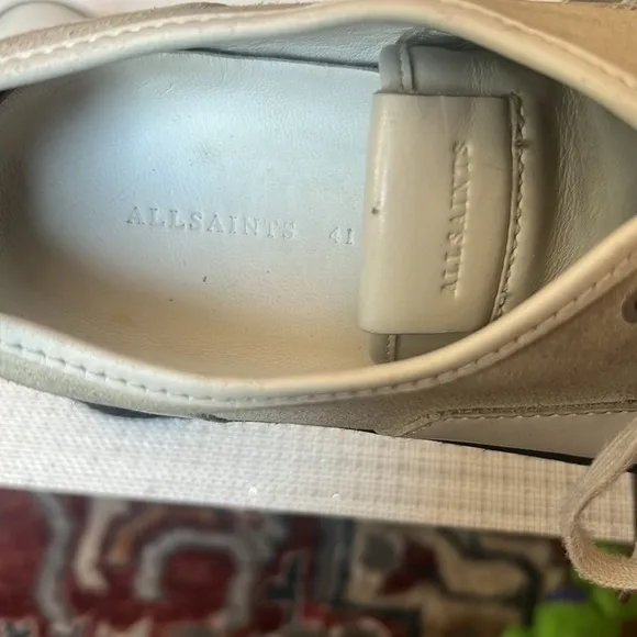 All Saints Denver Low Chalk Mens Sneakers Sz 41