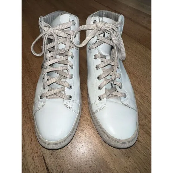 ALL SAINTS Men's High‎ Tops Leather Sneakers Shoes Size 43 Distressed Look