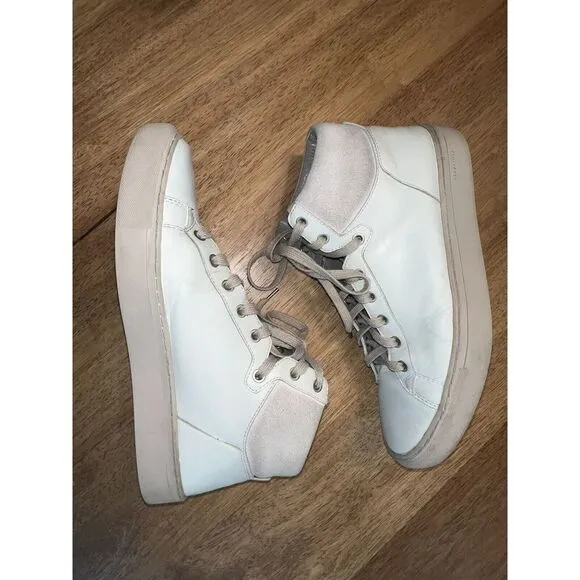ALL SAINTS Men's High‎ Tops Leather Sneakers Shoes Size 43 Distressed Look