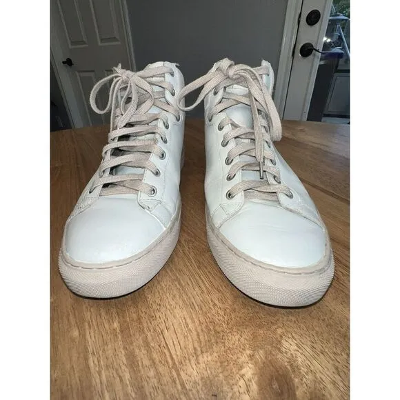 ALL SAINTS Men's High‎ Tops Leather Sneakers Shoes Size 43 Distressed Look