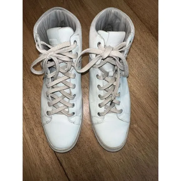 ALL SAINTS Men's High‎ Tops Leather Sneakers Shoes Size 43 Distressed Look