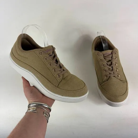 Allbirds Canvas Pipers Sneakers Men's 10 Hazy Beige Canvas Lace-Up Low Top