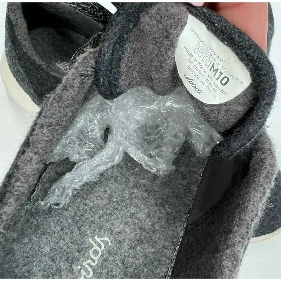 Allbirds Mens Size 10M US Merino Wool Runners Black Lace Up Sneakers Shoes