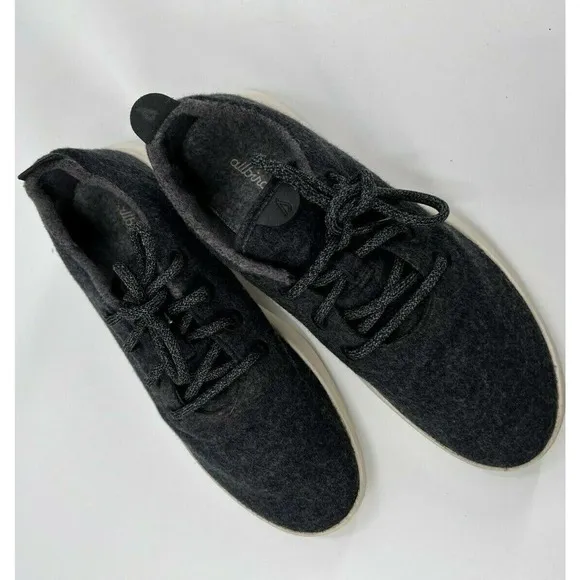 Allbirds Mens Size 10M US Merino Wool Runners Black Lace Up Sneakers Shoes