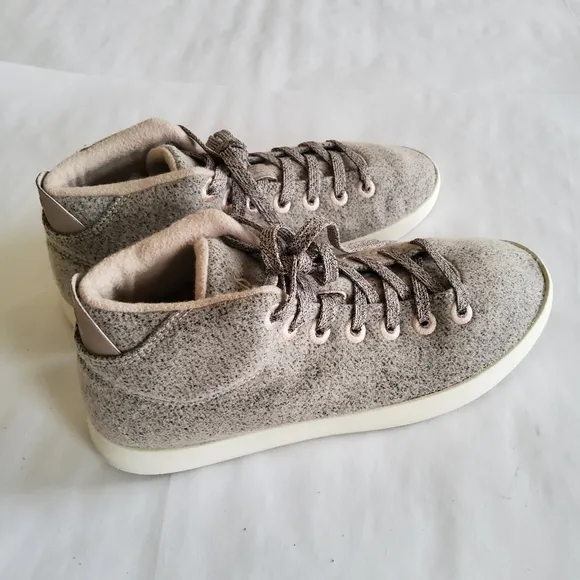 Allbirds Men's Wool Piper Mids WPM Caual Shoes Sneakers Gray Tan Size 10
