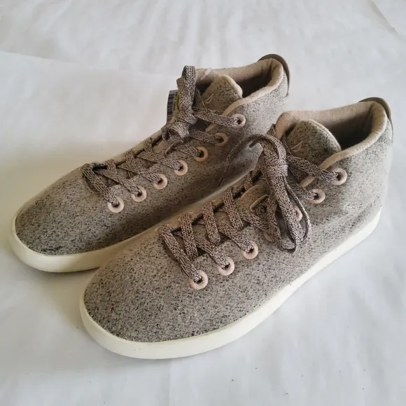 Allbirds Men's Wool Piper Mids WPM Caual Shoes Sneakers Gray Tan Size 10