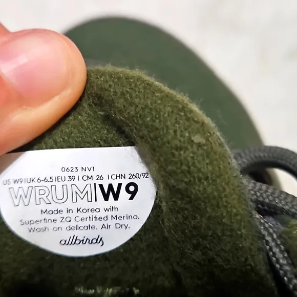 Allbirds True Runner Wool Shoes Stylish Green Sneakers 39