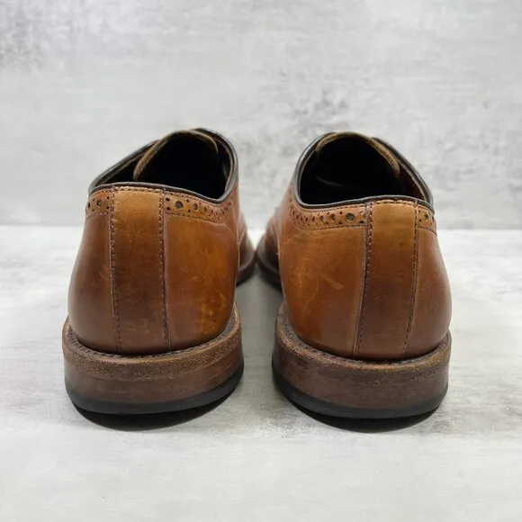 Allen Edmonds Bel Air Leather Wingtip Derby Shoes - Men's Size 11 B - Walnut Tan