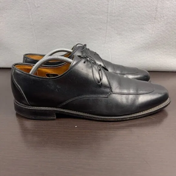 Allen Edmonds Burton Leather Derby Black Men's Dress Shoes Size 10 Made In USA