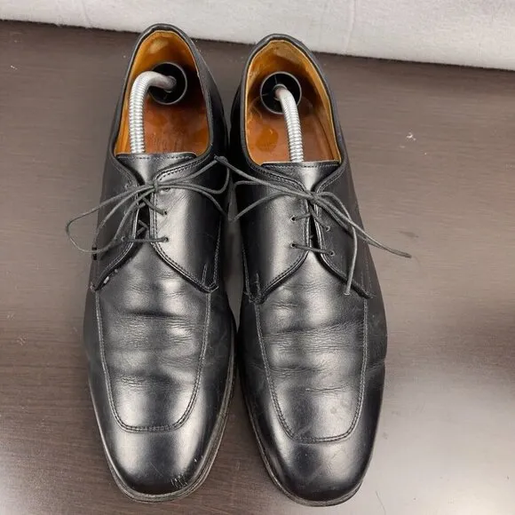 Allen Edmonds Burton Leather Derby Black Men's Dress Shoes Size 10 Made In USA