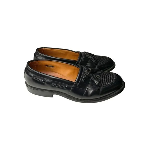 Allen Edmonds Cody loafers leather dress shoes black tassel men's size 8