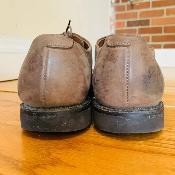 Allen Edmonds Corporate Casuals Khaki Suede Oxford Shoes Size 8.5
