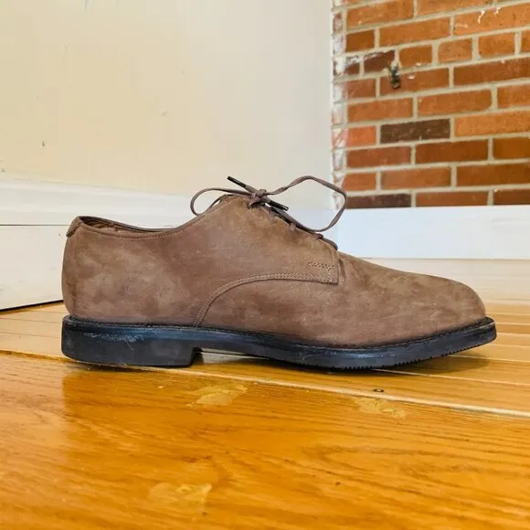 Allen Edmonds Corporate Casuals Khaki Suede Oxford Shoes Size 8.5
