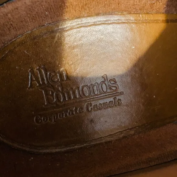 Allen Edmonds Corporate Casuals Khaki Suede Oxford Shoes Size 8.5
