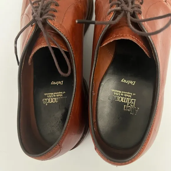 Allen Edmonds Delray Shoes - Leather‎ Oxford Men's Dress Shoes Size 7.5 Brown