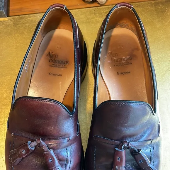 Allen Edmonds Grayson Tasseled Loafer in Burgundy Leather