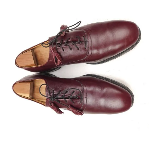 Allen Edmonds Hunter Burgundy Men’s 9 C Leather USA Oxfords Tassel Shoes