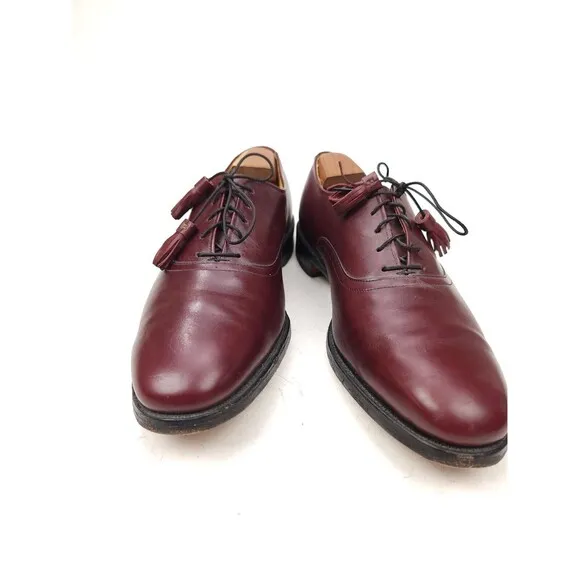 Allen Edmonds Hunter Burgundy Men’s 9 C Leather USA Oxfords Tassel Shoes