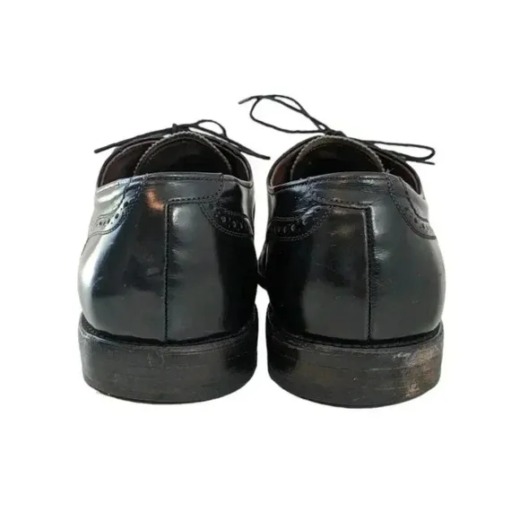 Allen Edmonds Lloyd Black Leather Wingtip Oxford Dress Shoes Size 11 D Standard