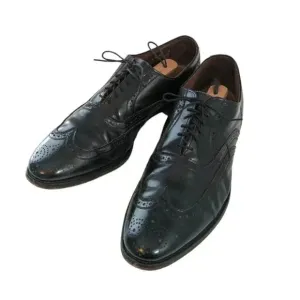 Allen Edmonds Lloyd Black Leather Wingtip Oxford Dress Shoes Size 11 D Standard