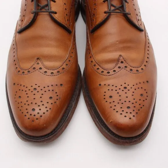 Allen Edmonds Madison Park Mens Size 9.5 D Brown Leather Wingtip Oxford Shoes