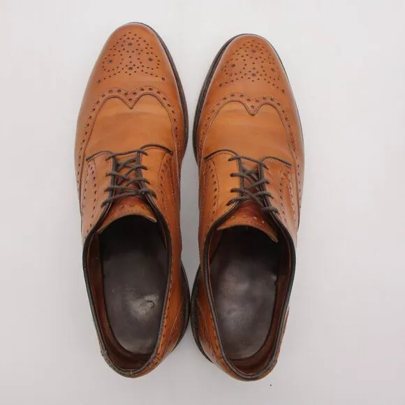 Allen Edmonds Madison Park Mens Size 9.5 D Brown Leather Wingtip Oxford Shoes