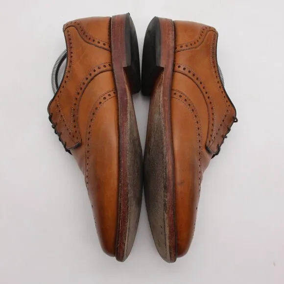 Allen Edmonds Madison Park Mens Size 9.5 D Brown Leather Wingtip Oxford Shoes
