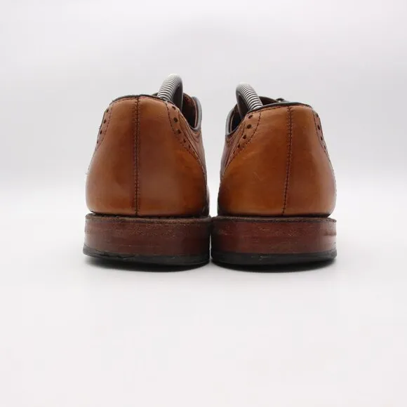 Allen Edmonds Madison Park Mens Size 9.5 D Brown Leather Wingtip Oxford Shoes