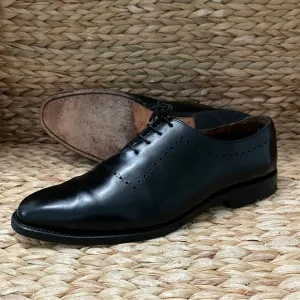 Allen Edmonds Manhattan Black Leather Shoes Mens 9 Whole Cut
