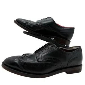 Allen Edmonds Mens 9 Players Shoe Wingtip Oxford Dress Shoes Black Leather Lace