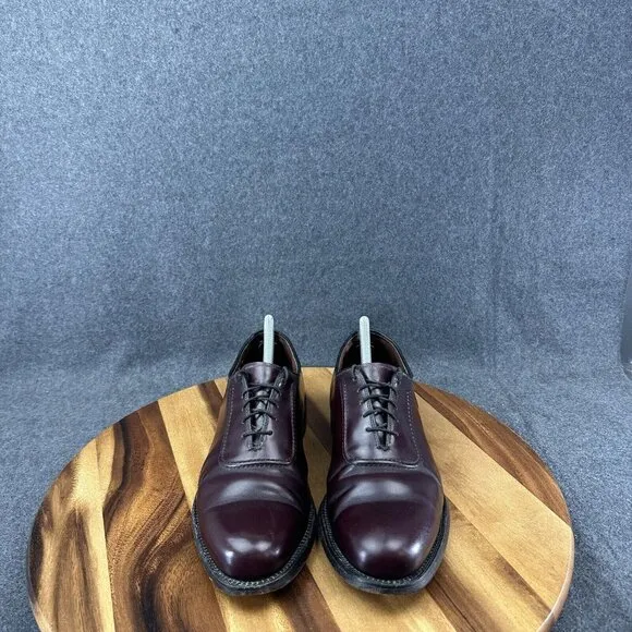 Allen Edmonds Men's Belgium Burgundy Leather Oxford Dress Shoes Size 8.5C