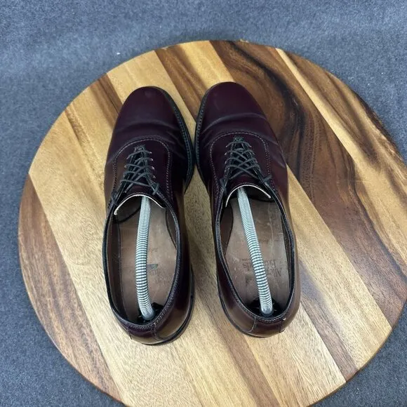Allen Edmonds Men's Belgium Burgundy Leather Oxford Dress Shoes Size 8.5C
