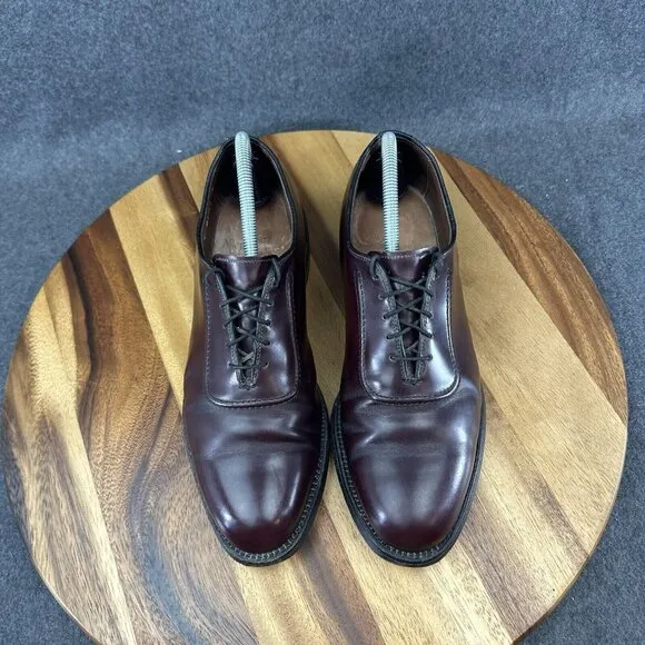 Allen Edmonds Men's Belgium Burgundy Leather Oxford Dress Shoes Size 8.5C