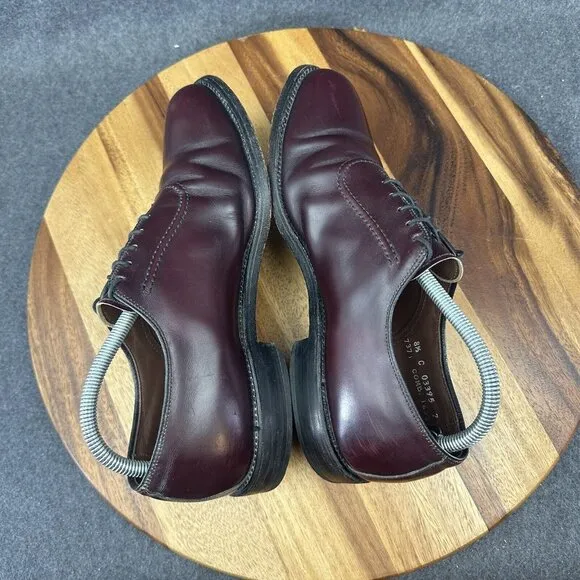 Allen Edmonds Men's Belgium Burgundy Leather Oxford Dress Shoes Size 8.5C