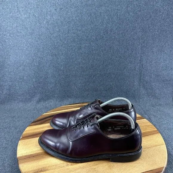 Allen Edmonds Men's Belgium Burgundy Leather Oxford Dress Shoes Size 8.5C