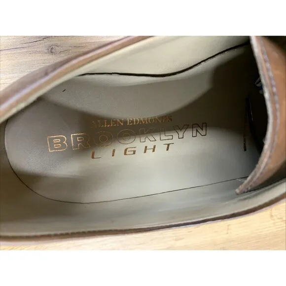 Allen Edmonds Mens Brooklyn Light Plain Toe Derby Casual Shoes 3239 Size 9 US
