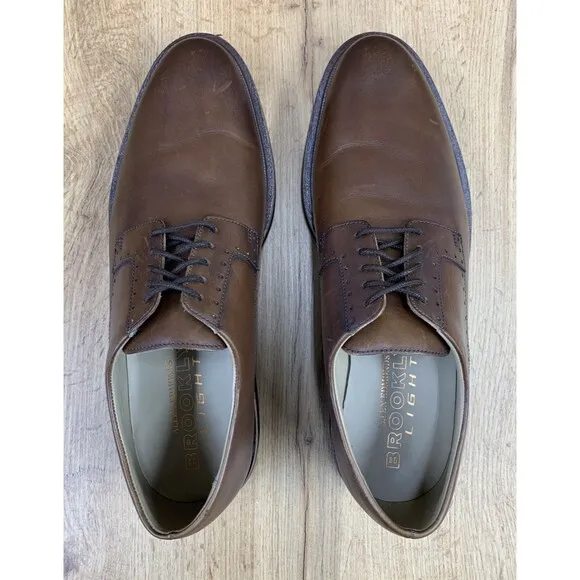 Allen Edmonds Mens Brooklyn Light Plain Toe Derby Casual Shoes 3239 Size 9 US