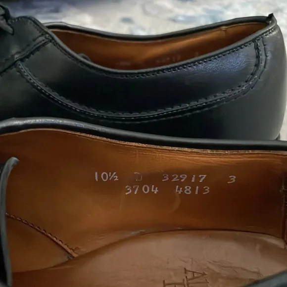 Allen Edmonds Mens Dress Shoes Size 10.5 Black Oxford Shoe Leather Career
