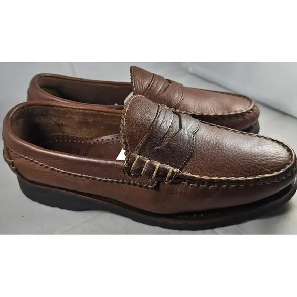 Allen Edmonds Men's Flagstaff Brown Leather Penny Loafer Vibram Size 6