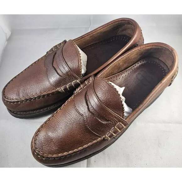 Allen Edmonds Men's Flagstaff Brown Leather Penny Loafer Vibram Size 6