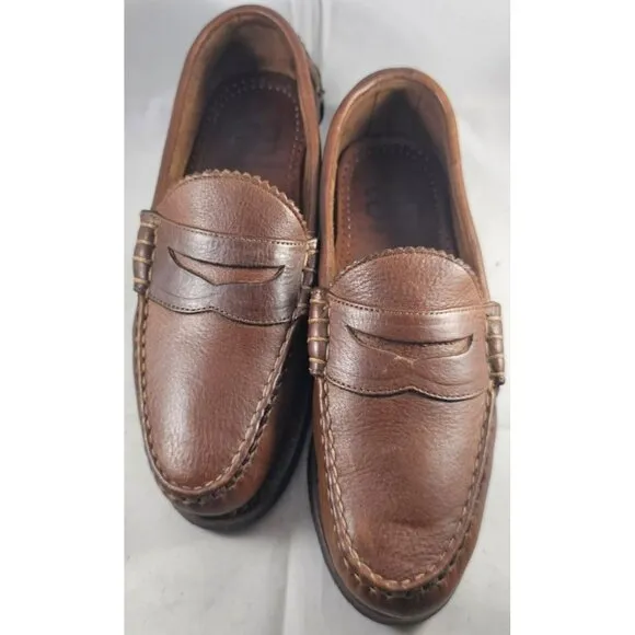 Allen Edmonds Men's Flagstaff Brown Leather Penny Loafer Vibram Size 6