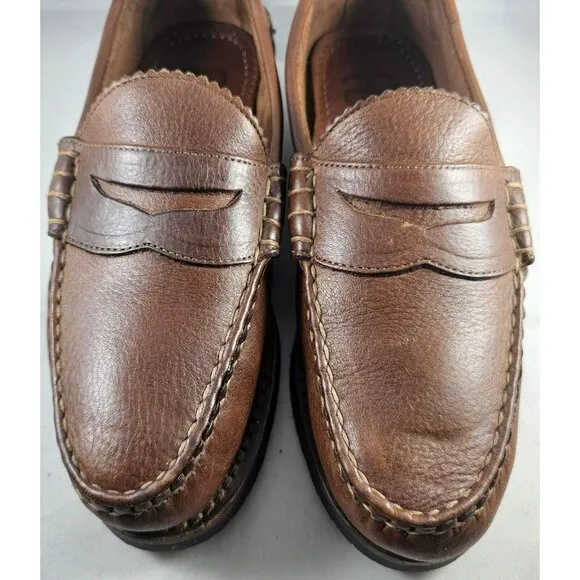 Allen Edmonds Men's Flagstaff Brown Leather Penny Loafer Vibram Size 6