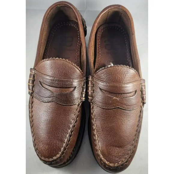Allen Edmonds Men's Flagstaff Brown Leather Penny Loafer Vibram Size 6