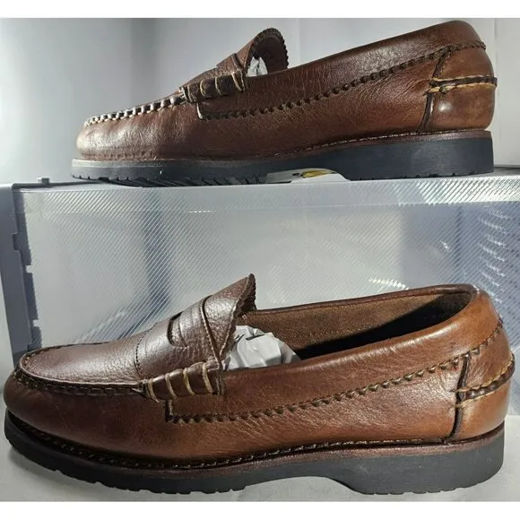 Allen Edmonds Men's Flagstaff Brown Leather Penny Loafer Vibram Size 6